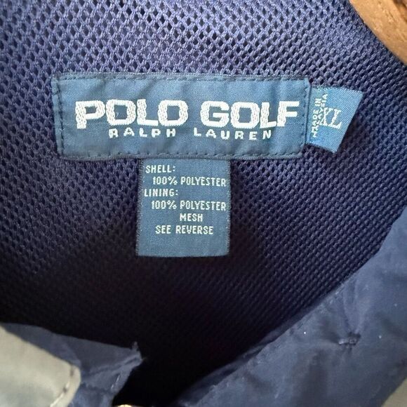 Vintage 90s Polo Golf Ralph Lauren Golf Club Plaid Crest Windbreaker Jacket XL - Picture 5 of 9